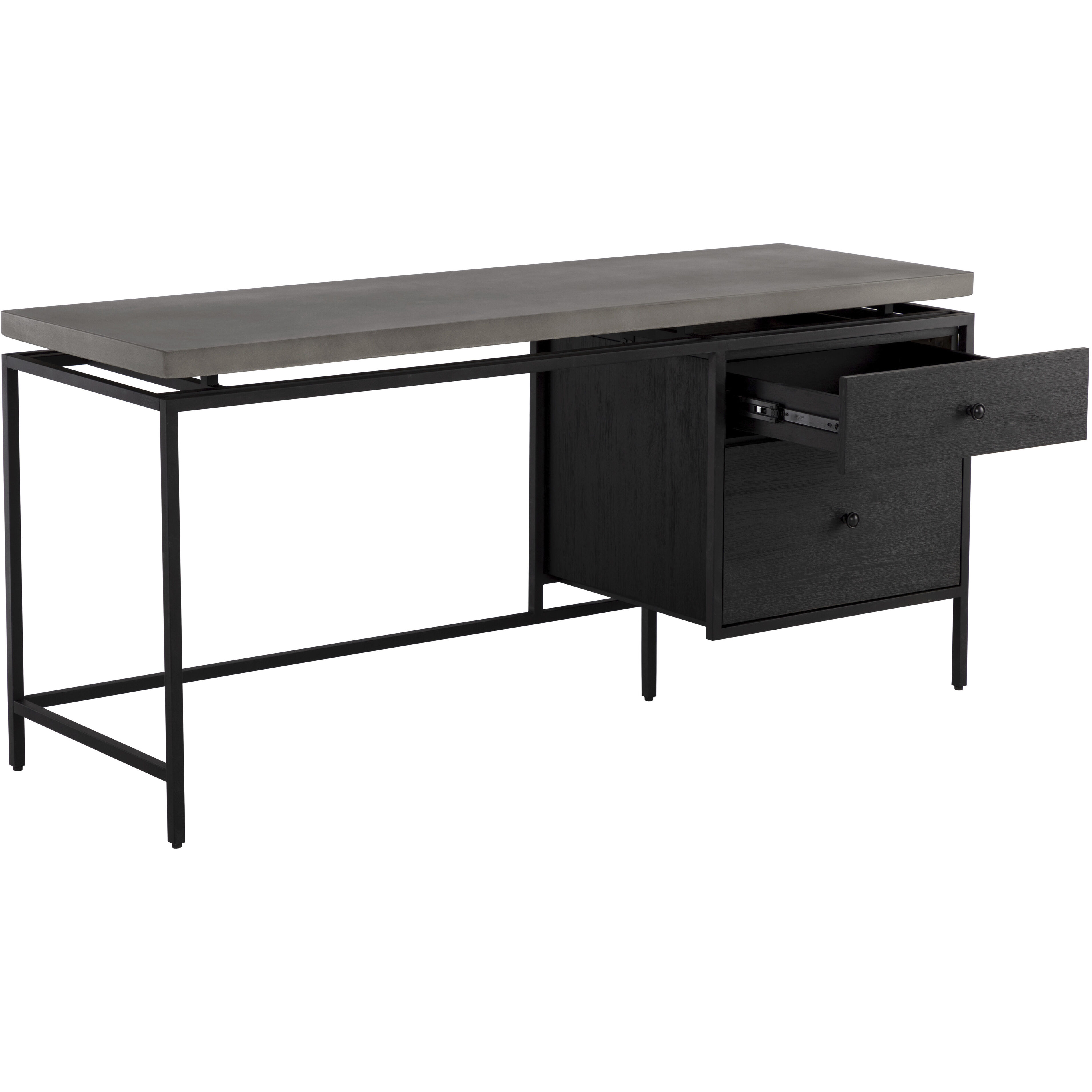 Norwood 63 X 19.5 inch Grey / Black Desk